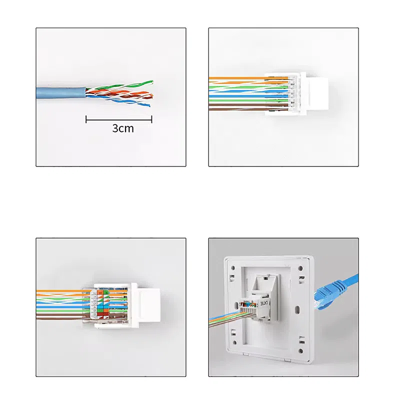 Сетевой разъем RJ45 без инструментов Keystone — şəkil 12