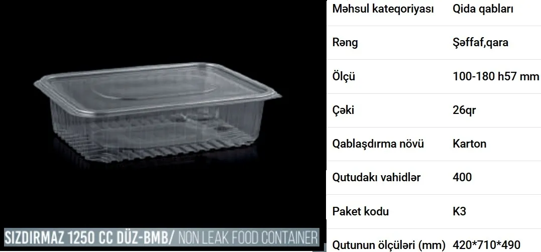 Sızdırmaz plastik qablar — şəkil 9