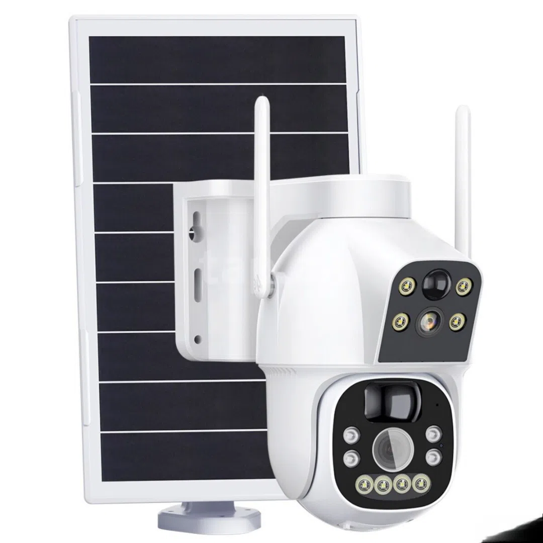 4G Solar PTZ Kamera, 2 Kamera, 4K, Simsiz, Suya Davamlı — şəkil 1