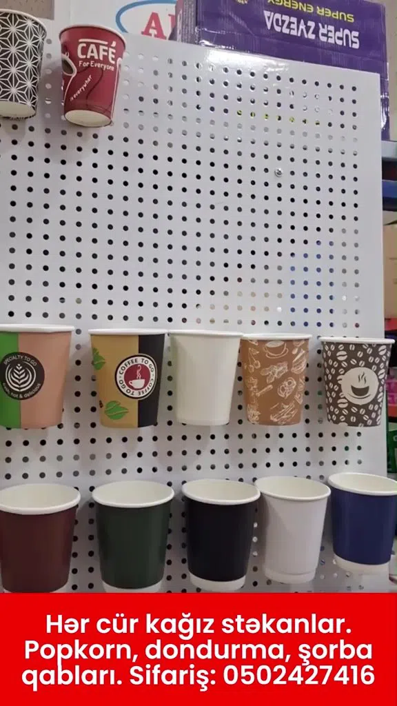 Kağız stəkanlar, popkorn, dondurma və şorba qabları — şəkil 21