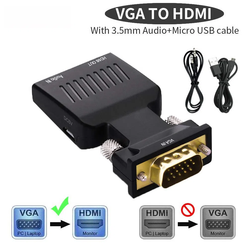 VGA to HDMI Converter Adapter - Tenderyard