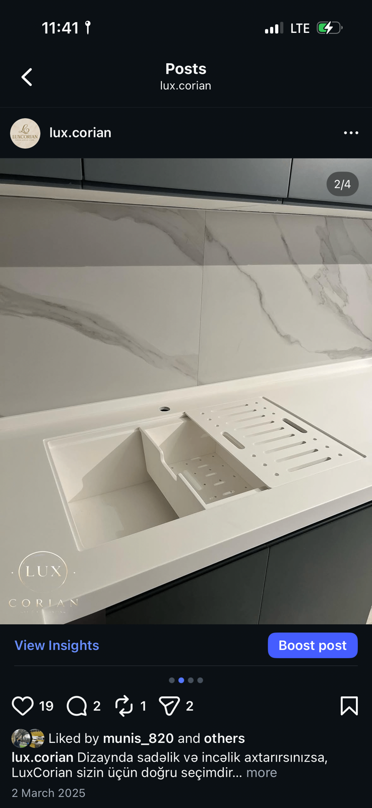 Corian süni mərmər, ləkə və suya davamlı — şəkil 10