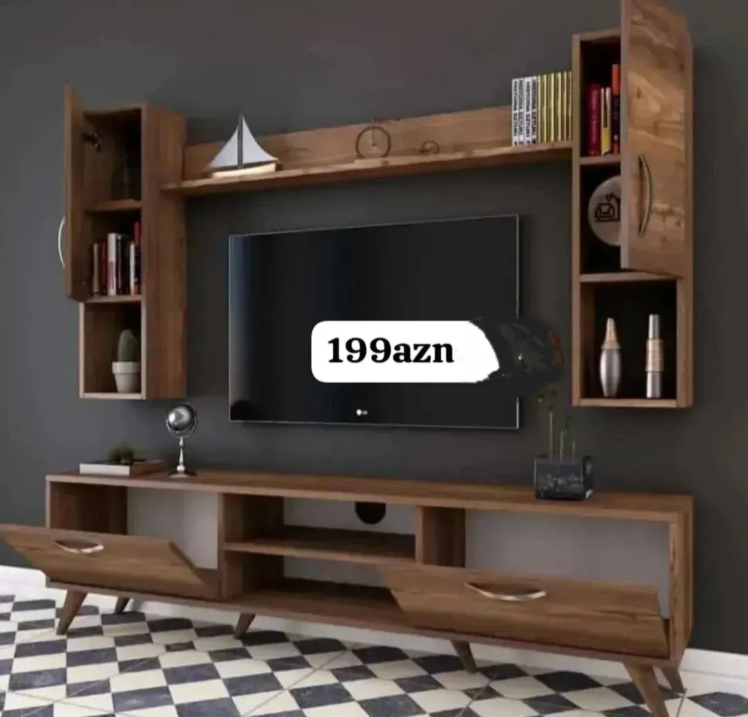 Sifarişlə TV stendi, ölçü 180 sm, rəng seçimi ilə — şəkil 1