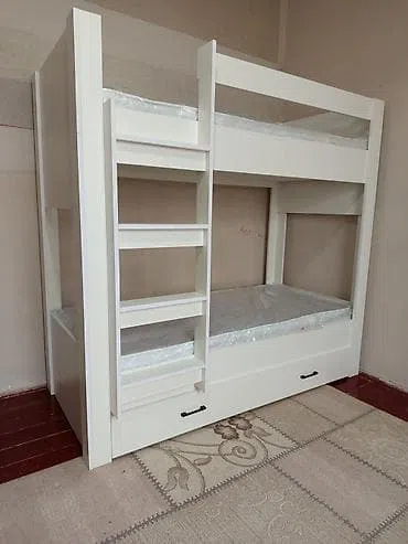 Bunk bed for children, White color - Tenderyard