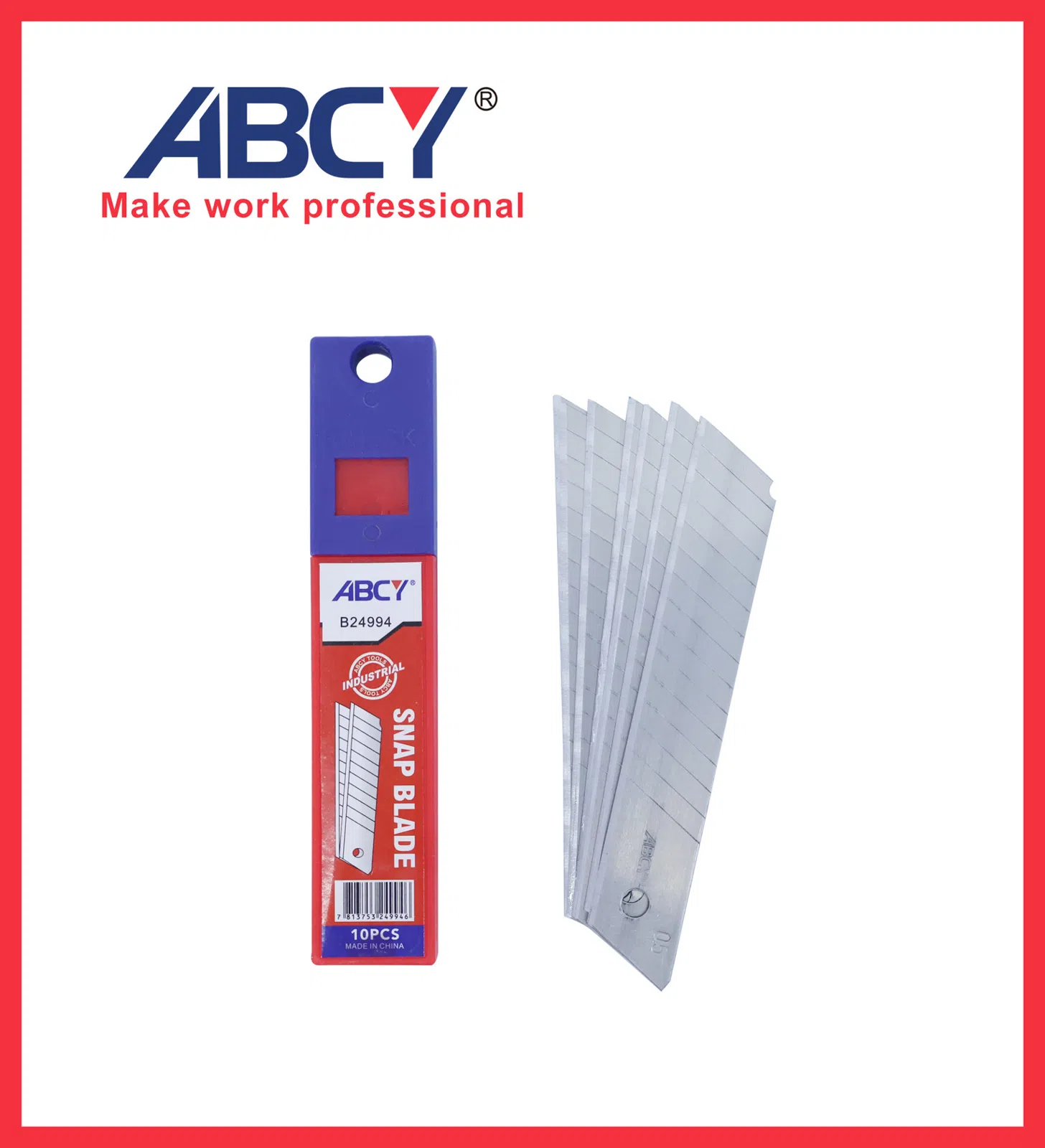 ABCY B24994 100 mm Bıçaq Tiyəsi Dəsti, 10 ədəd — şəkil 1