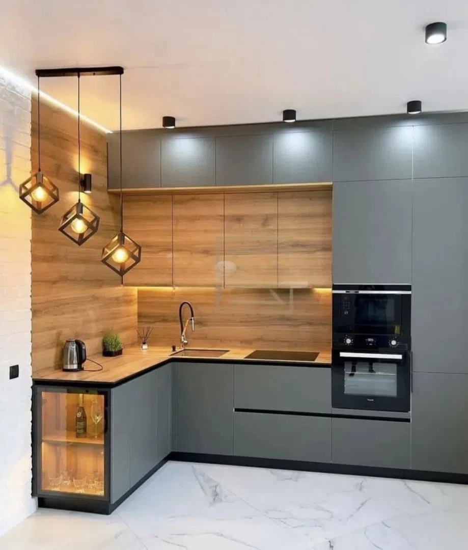 Kitchen furniture set Gray color - Tenderyard