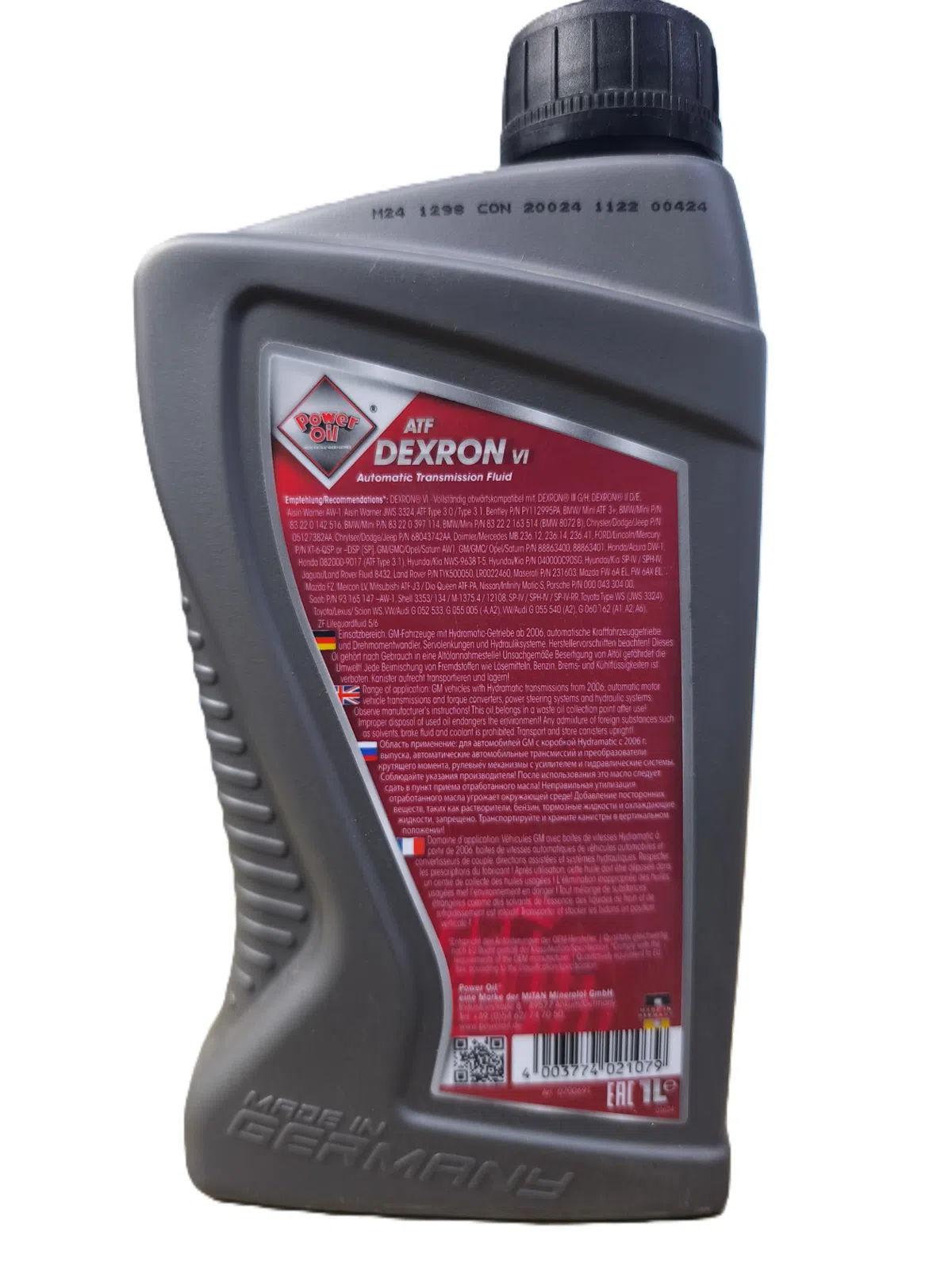 Power Oil ATF Dexron VI Transmissiya Yağı, 1 L