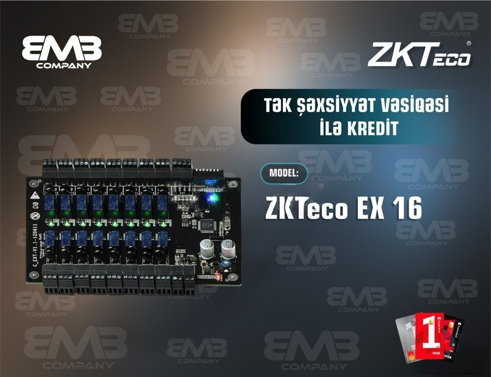 ZKTeco EX16 Lift Mərtəbə Genişləndirmə Lövhəsi — şəkil 1
