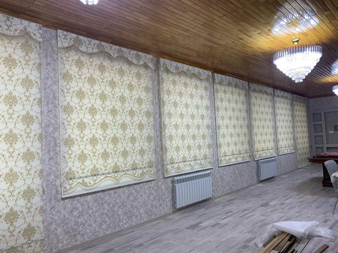Açıq bənövşəyi rəng pərdə, jalüz — şəkil 17