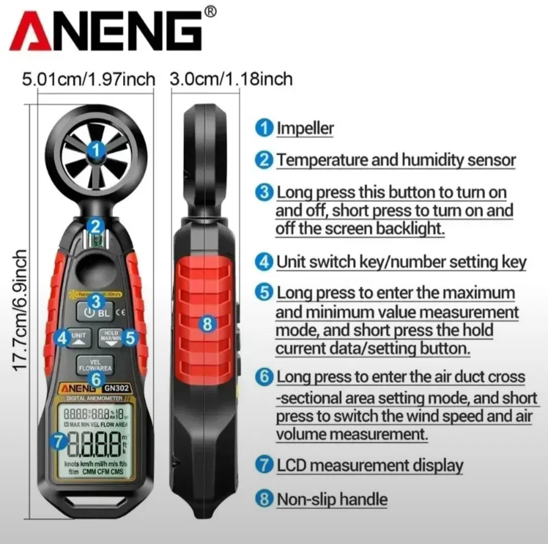 Anemometr ANENG GN302