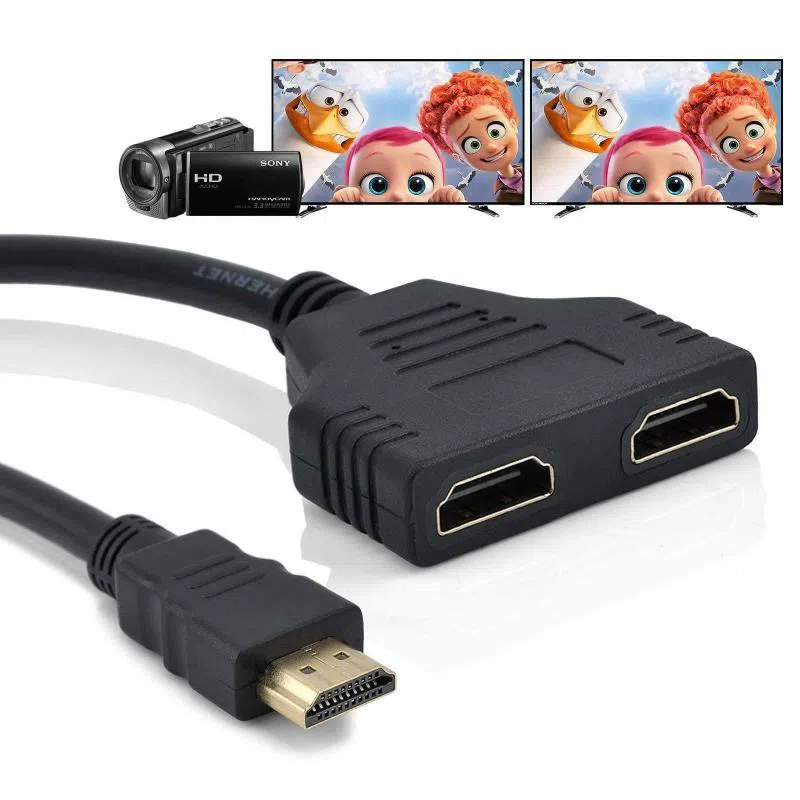 1 Input 2 HDMI Compatible Splitter Cable — şəkil 3
