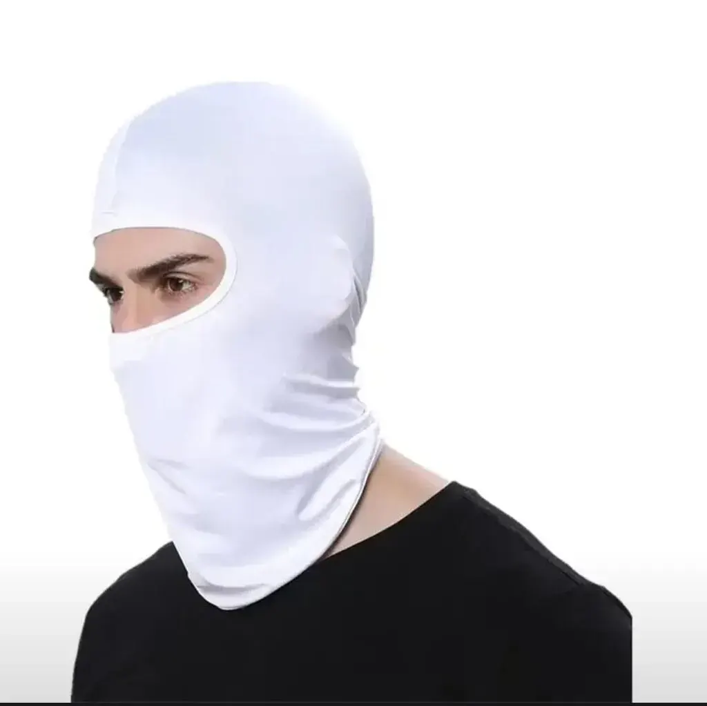 Tək gözlü uniseks balaklava maska, rəng ağ