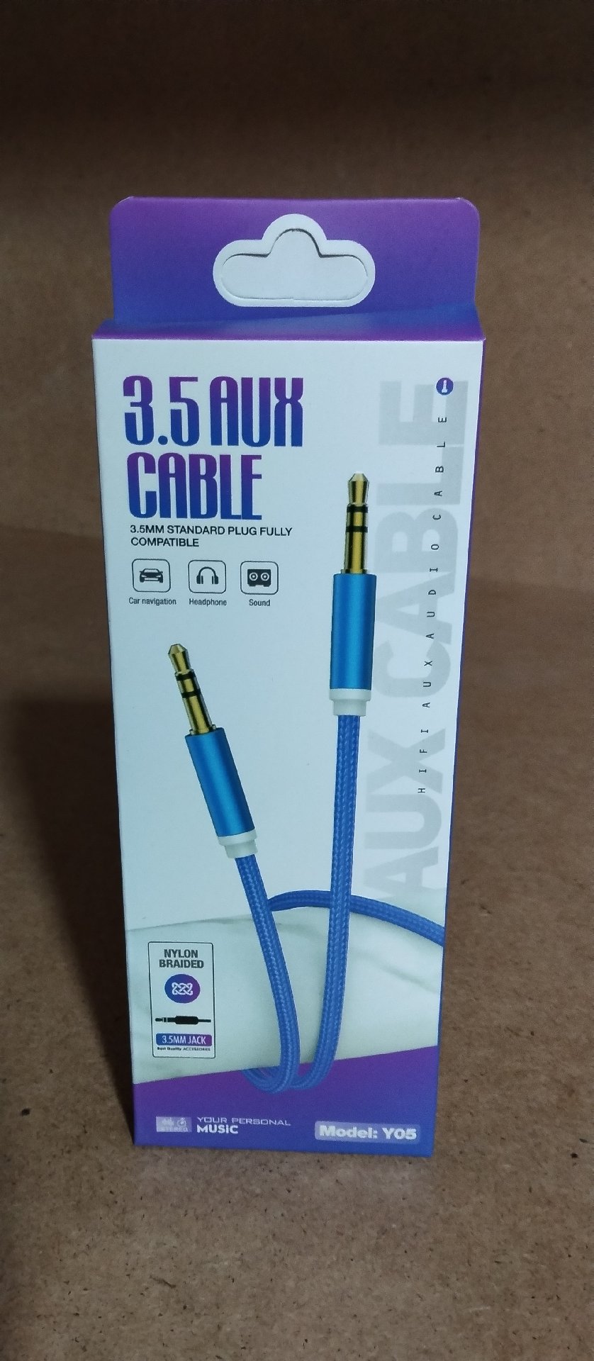 3.5 mm AUX Audio Cable - Model Y05 - Tenderyard