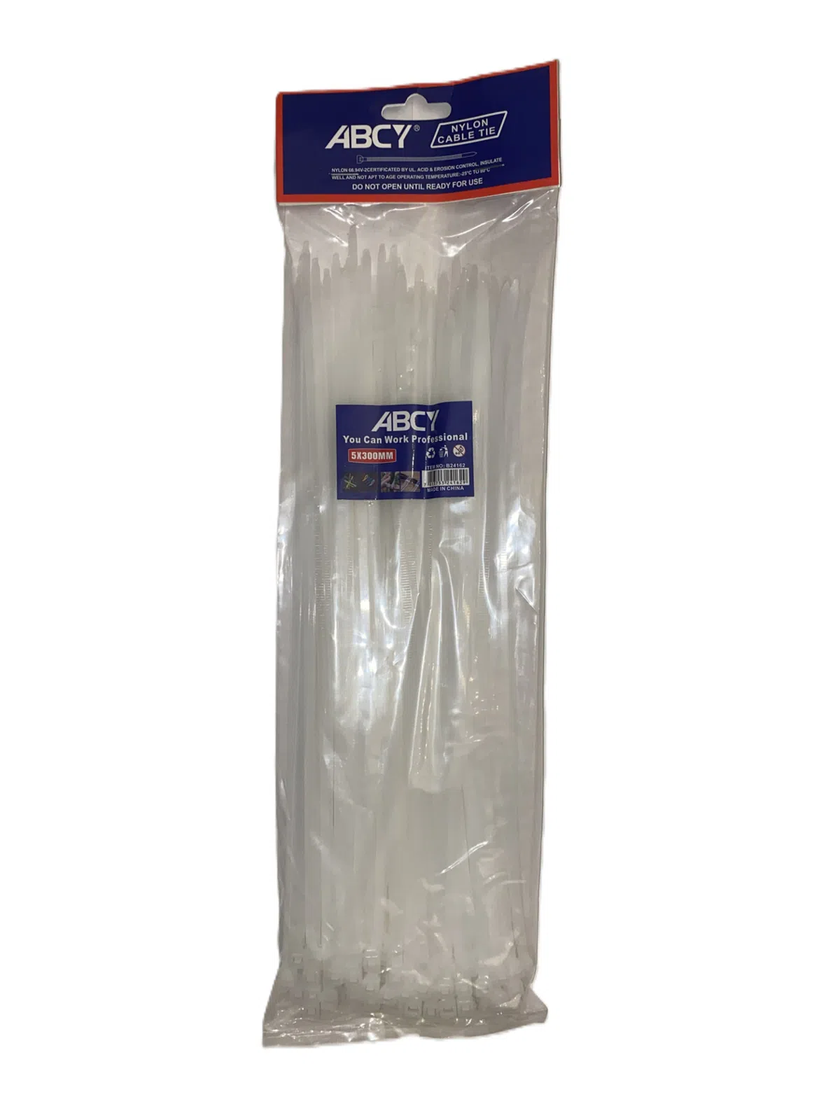 ABCY B24162 Neylon Xamıt Dəsti, 5x300 mm, 100 ədəd — şəkil 1