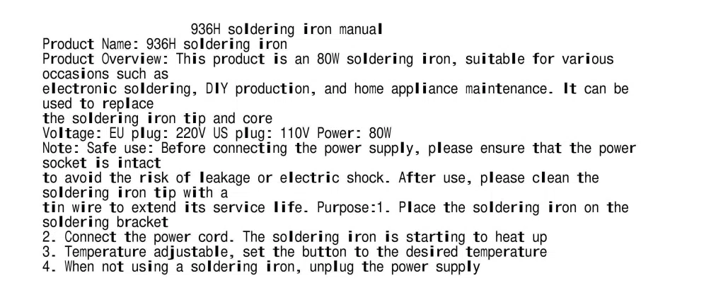 Electric soldering iron 936H | Электрический паяльник 936H — şəkil 11