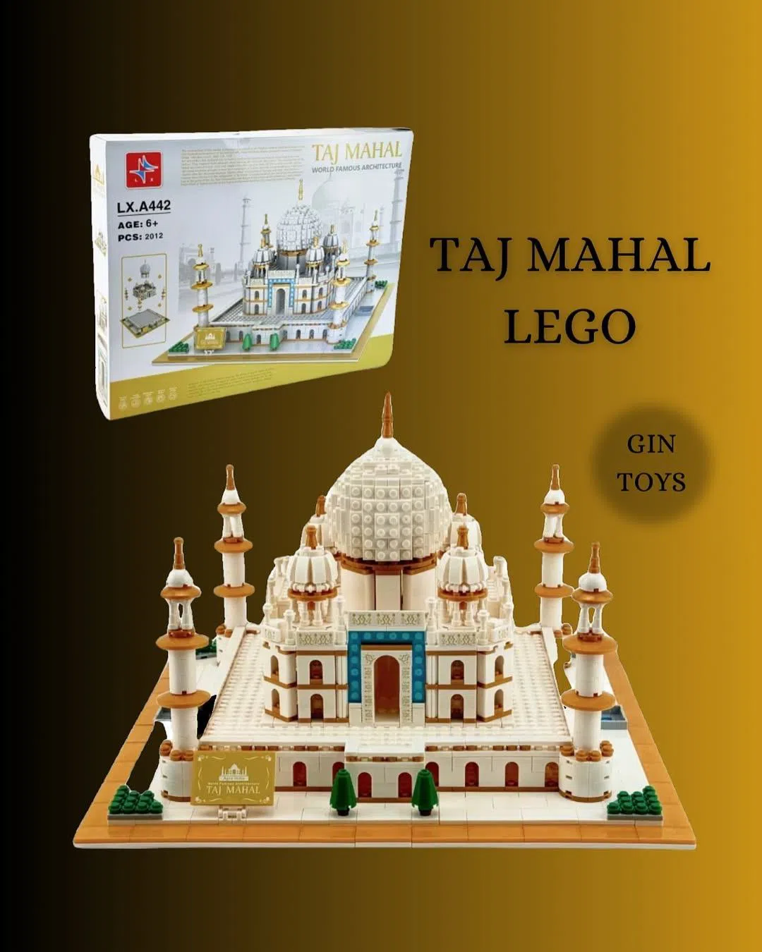 2012-piece "Taj Mahal" Lego set - Tenderyard