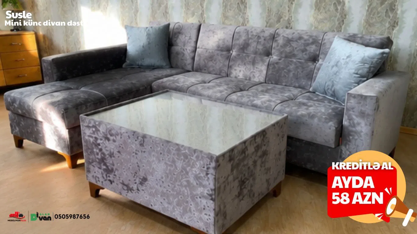 Künc divan, Boz rəng — şəkil 2