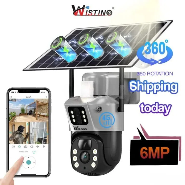 Multivision 4G Solar PTZ 360° Kamera, 12MP 4K — şəkil 1