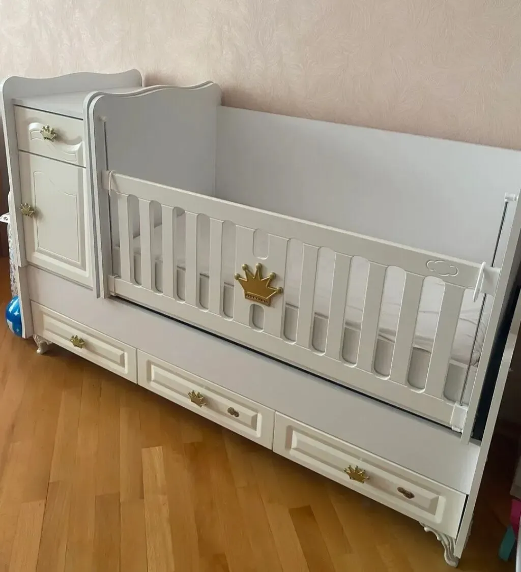 Wooden cradle, White color - Tenderyard