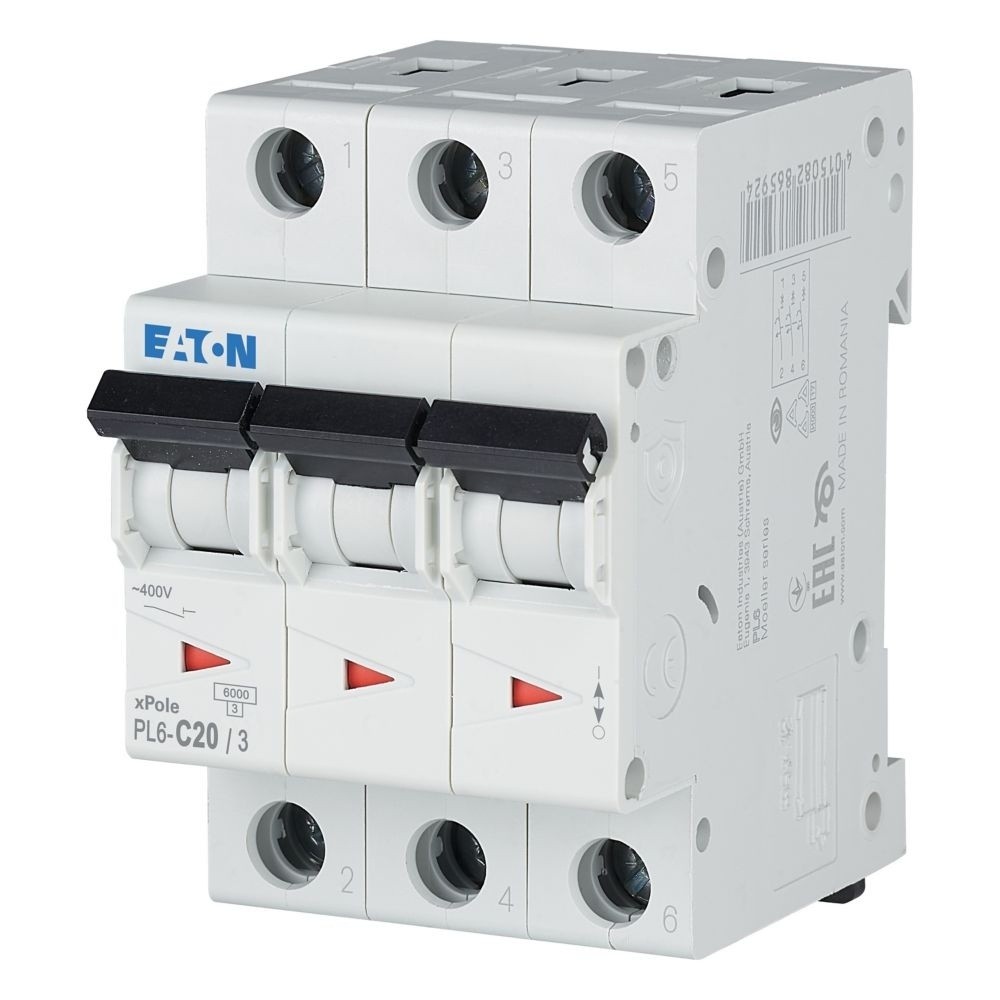Avtomatik elektrik açarı Eaton PL6-C20/3 - Tenderyard