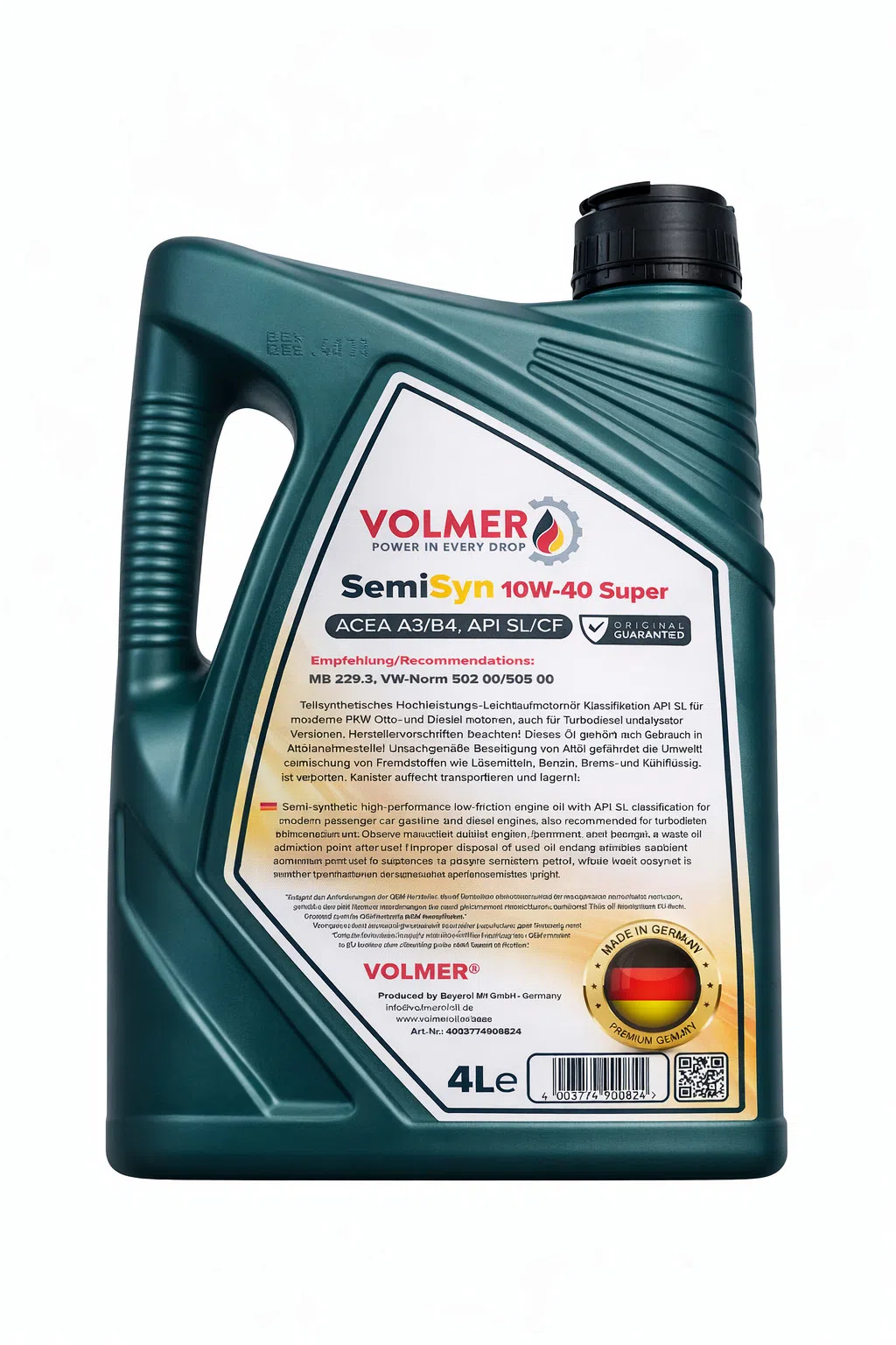 Volmer SemiSyn 10W-40 Super Motor Yağı, 4L — şəkil 2