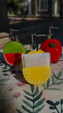 Fruit Design Liquid Soap Dispenser with Sponge Holder - Tenderyard