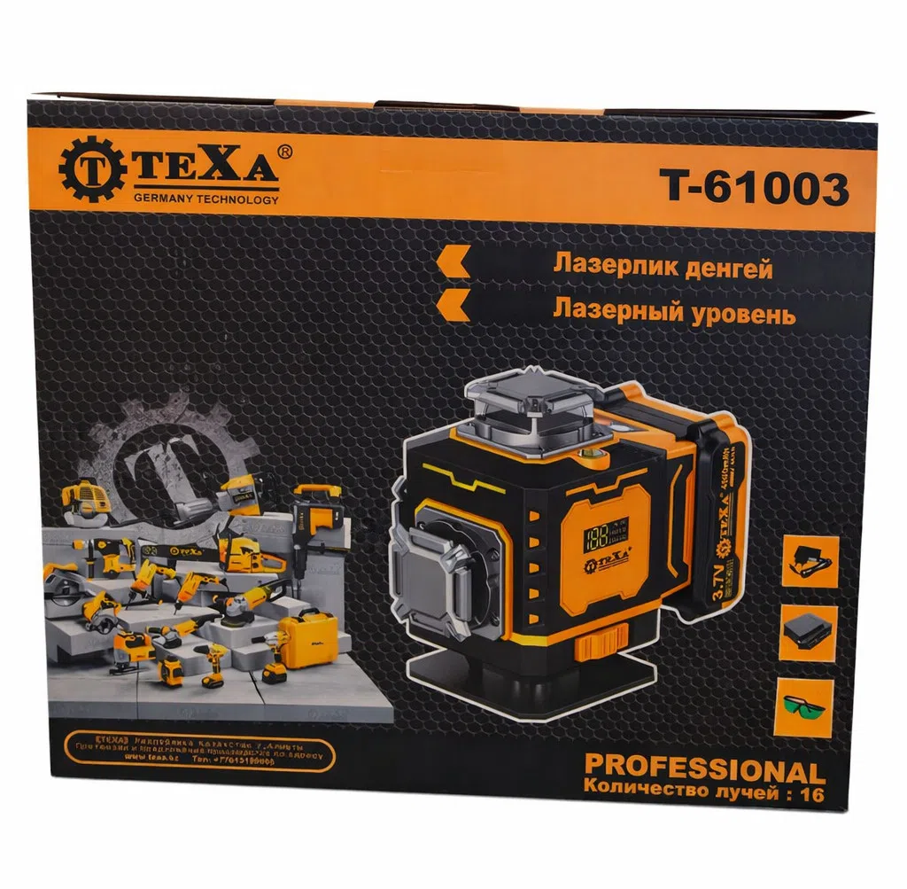 TeXa T-61003 4D 16 Şüalı Yaşıl Lazer Nivelir