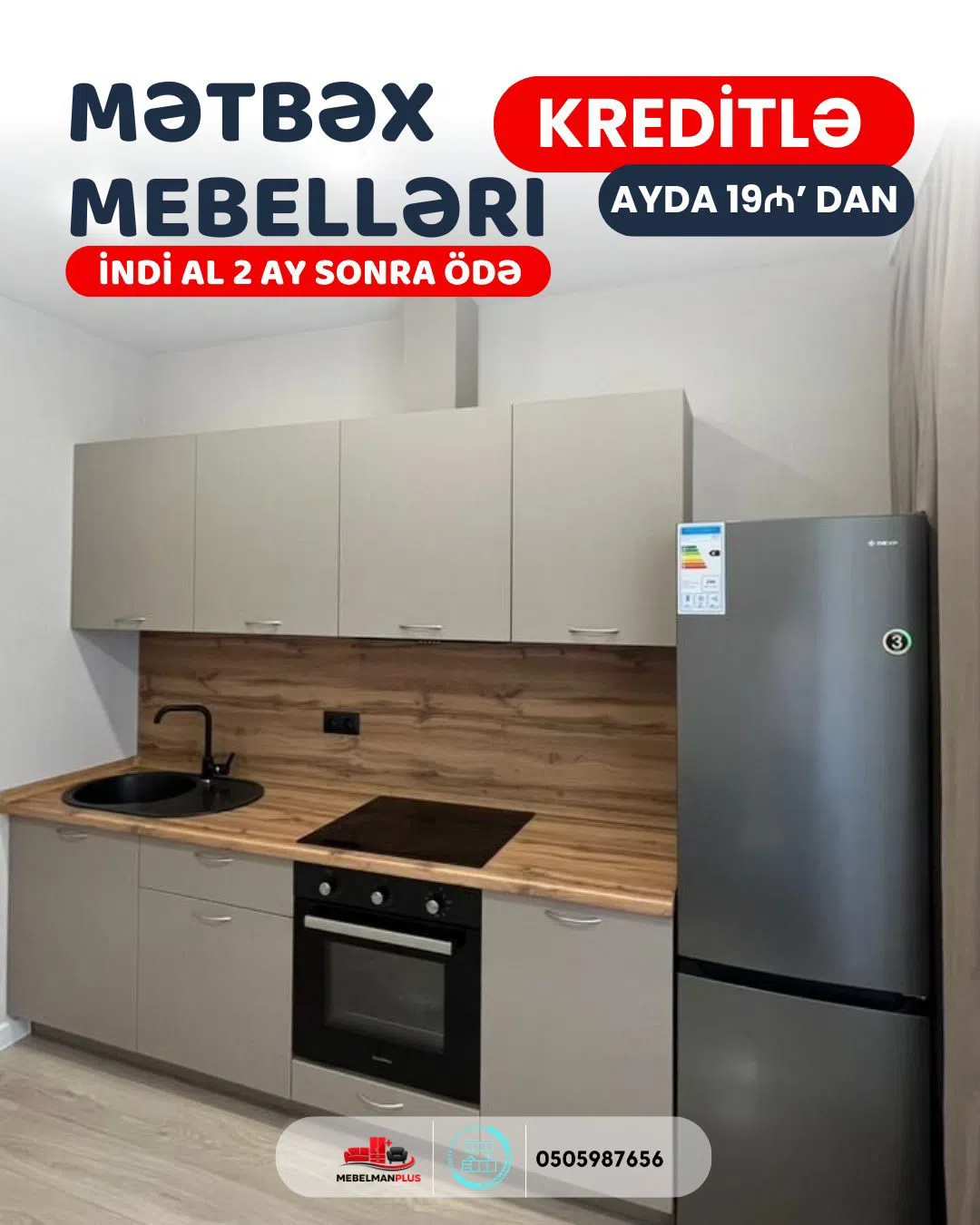 Mətbəx mebel dəsti Qarışıq rəng