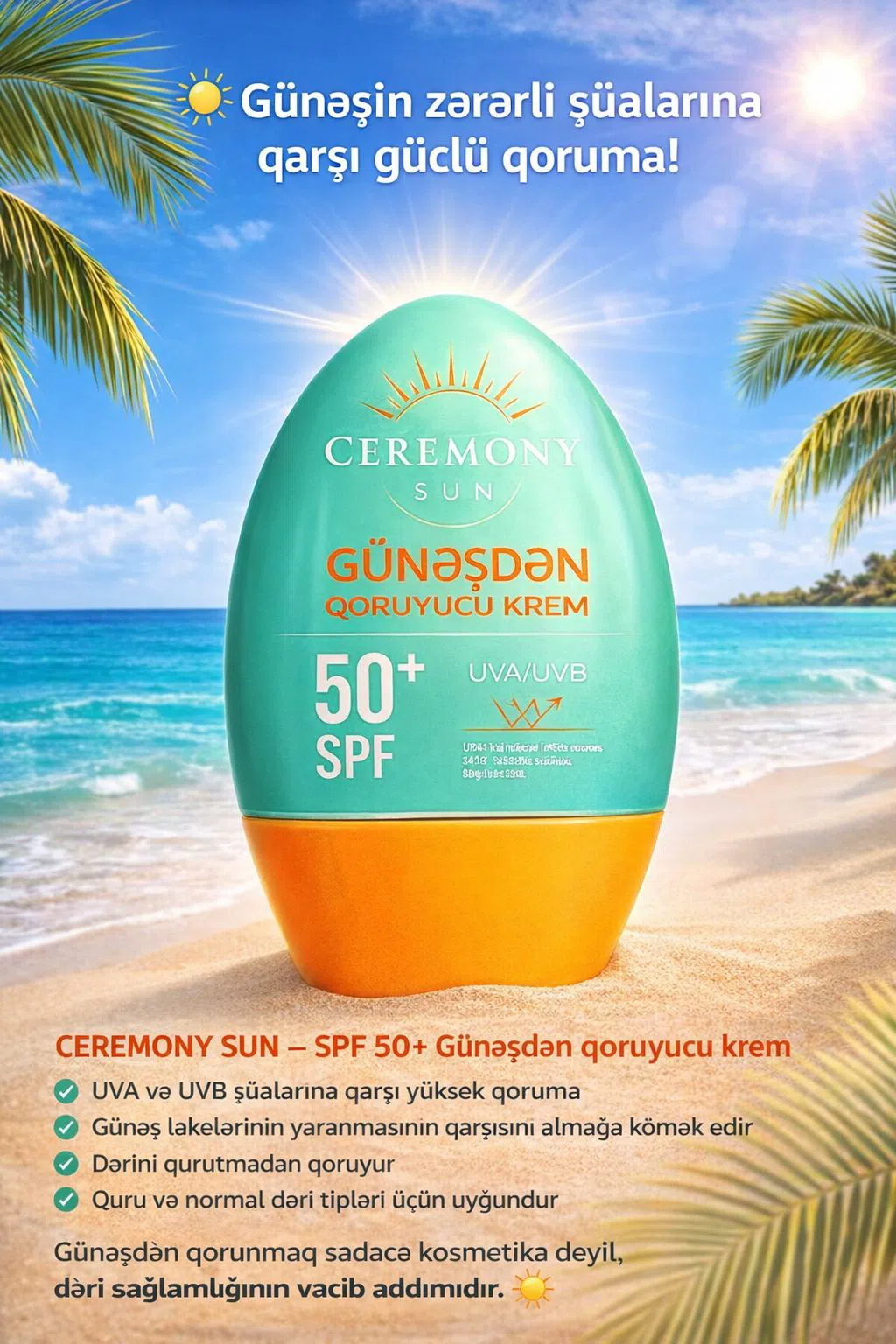 SPF50+ Günəşdən qoruyucu krem — şəkil 2