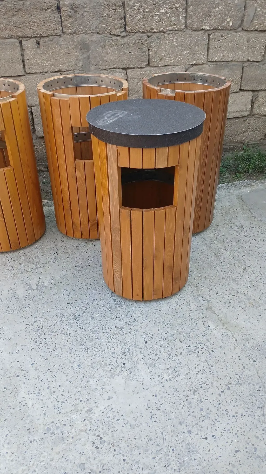 Zibil vedrəsi Silindr, Taxta material — şəkil 1
