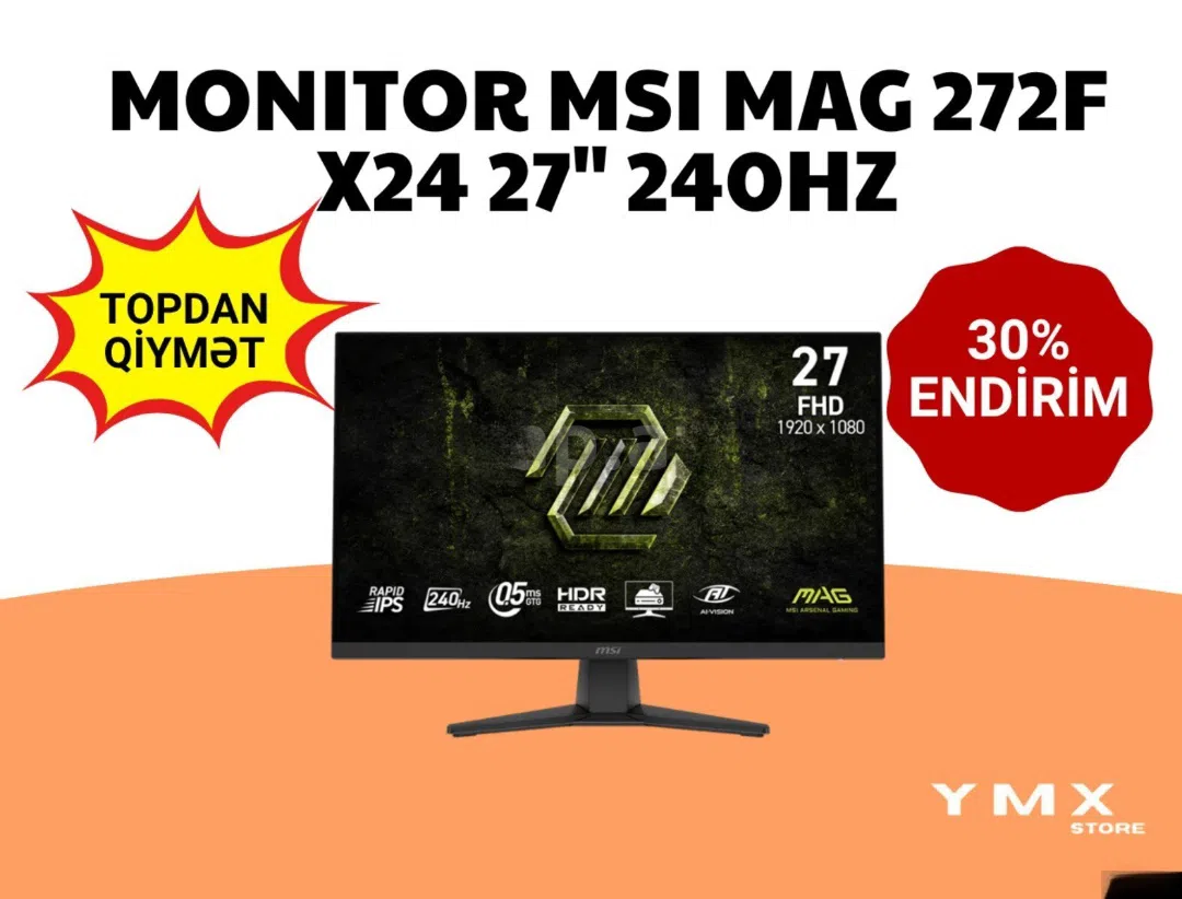 Monitor MSI MAG 272F X24 27" 240Hz