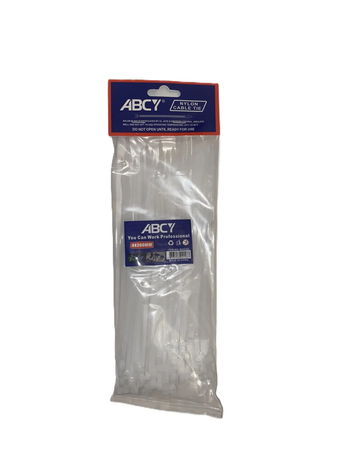 ABCY B24153 Neylon Kabel Xamıtı 4x200 mm, 100 ədəd