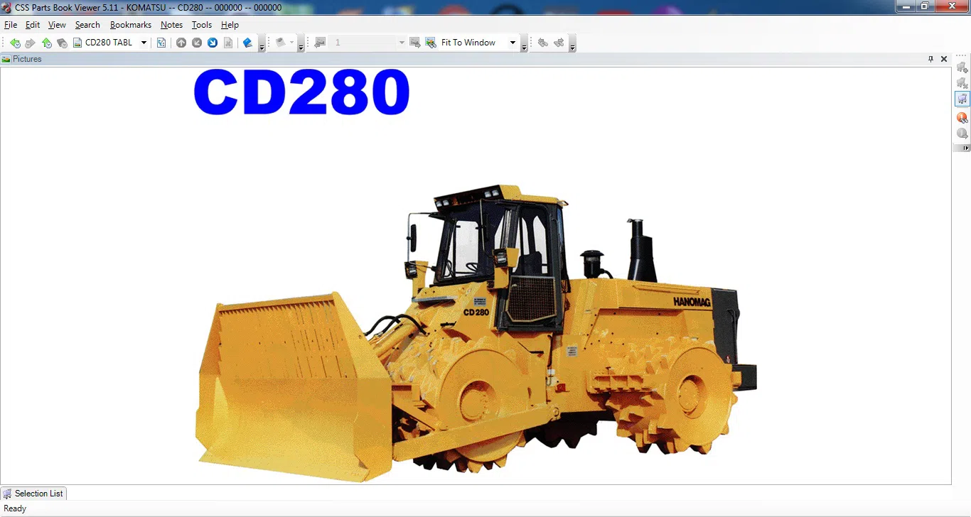 "KOMATSU Europe CSS Parts Book Viewer 5.11" software - Tenderyard