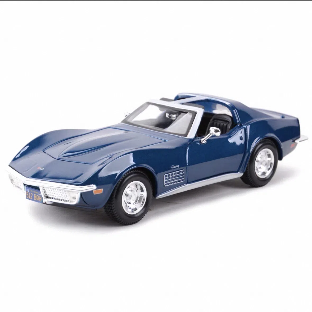 Maisto 1:24 1970 Corvette Blue Static Die Cast Vehicles Coll — şəkil 6