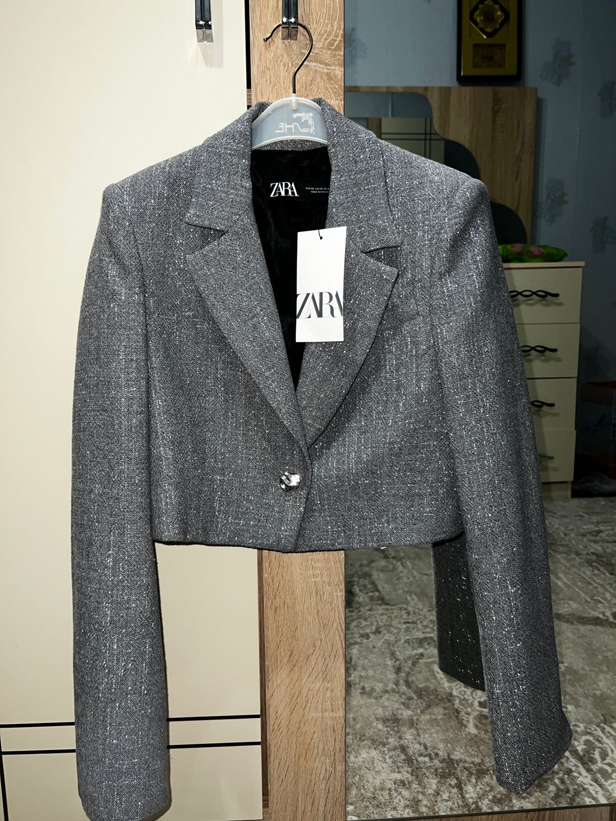 Qadın pencəyi, Boz rəng, XS ölçü — şəkil 1