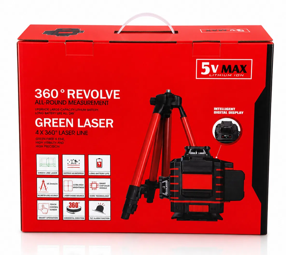 4D Yaşıl Lazer Nivelir 16 Şüalı 45m — şəkil 3