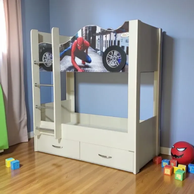 Bunk bed for children, White color - Tenderyard
