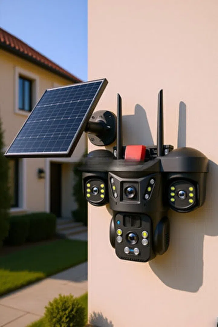 Multivision 4G Solar PTZ 360° Kamera, 12MP 4K — şəkil 1