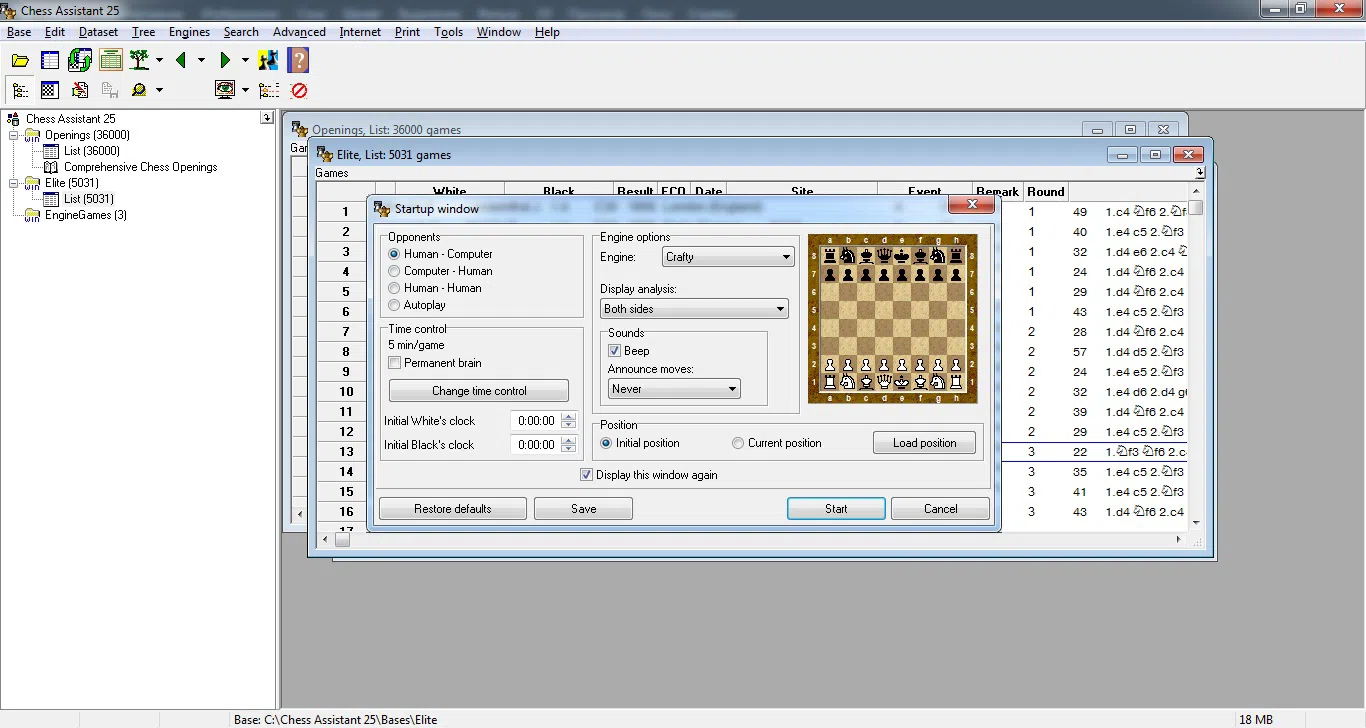 "Chess Assistant 25" şahmat proqramı — şəkil 2
