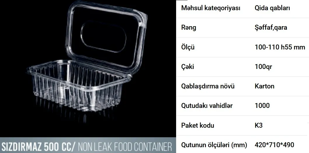 Sızdırmaz plastik qablar — şəkil 6