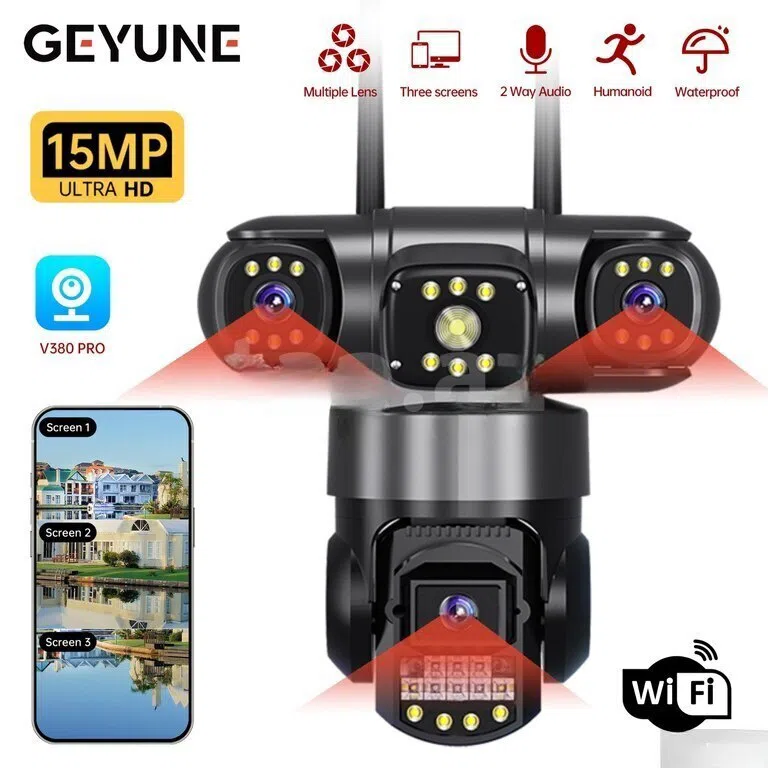 Wi-Fi PTZ kamera 360°FHD 8MP/4K 64GB