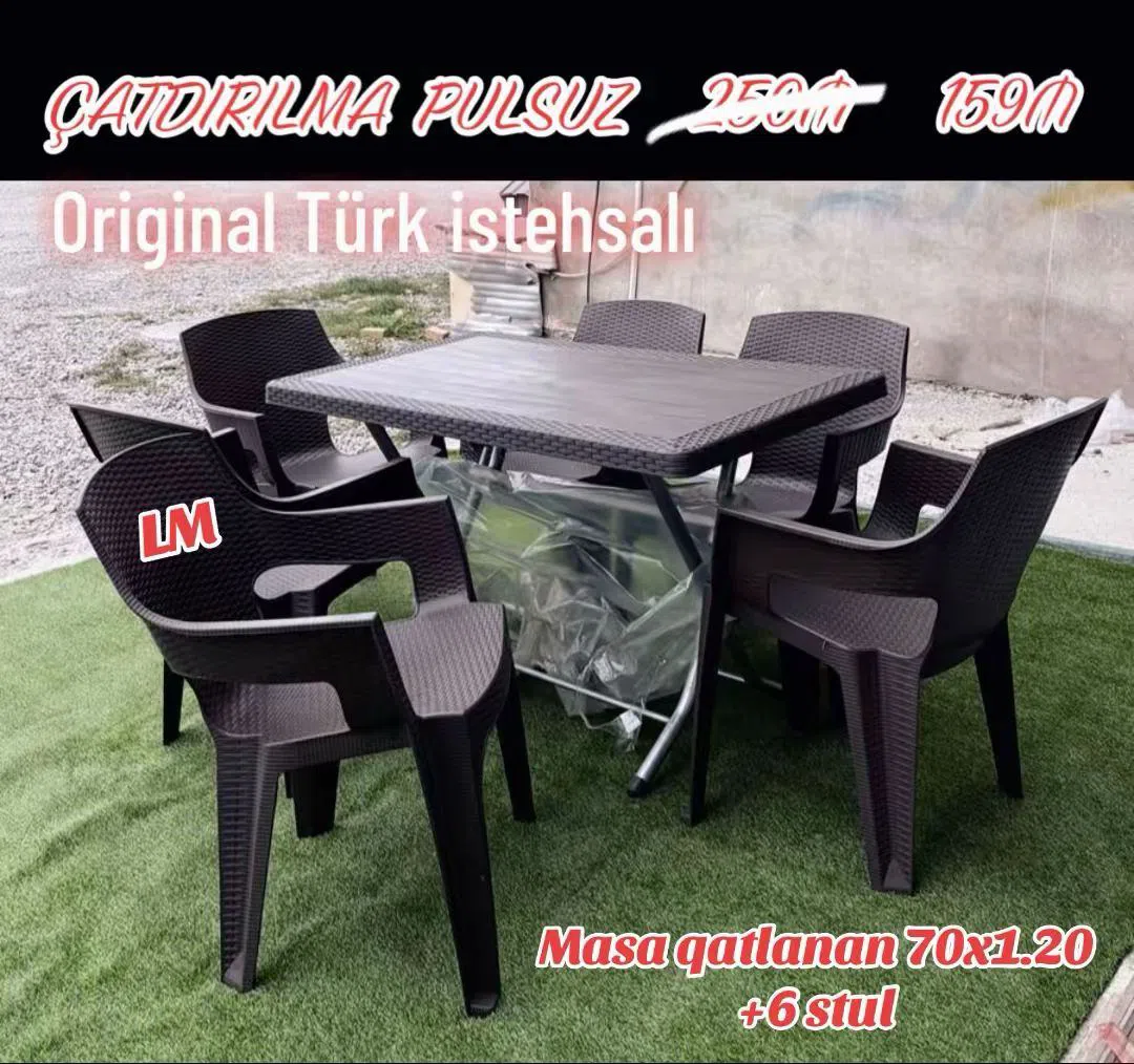 Rectangular garden table, Gray color - Tenderyard