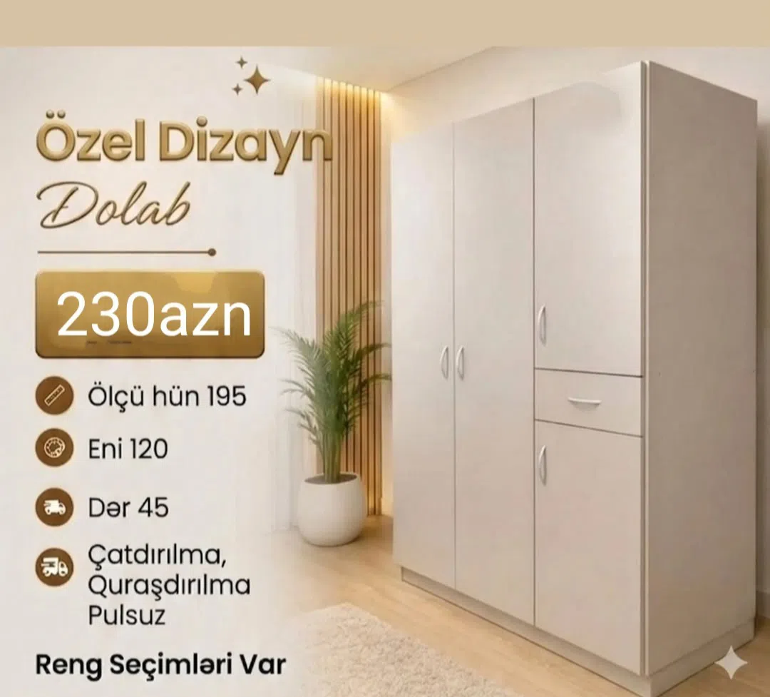 3 qapılı dolab