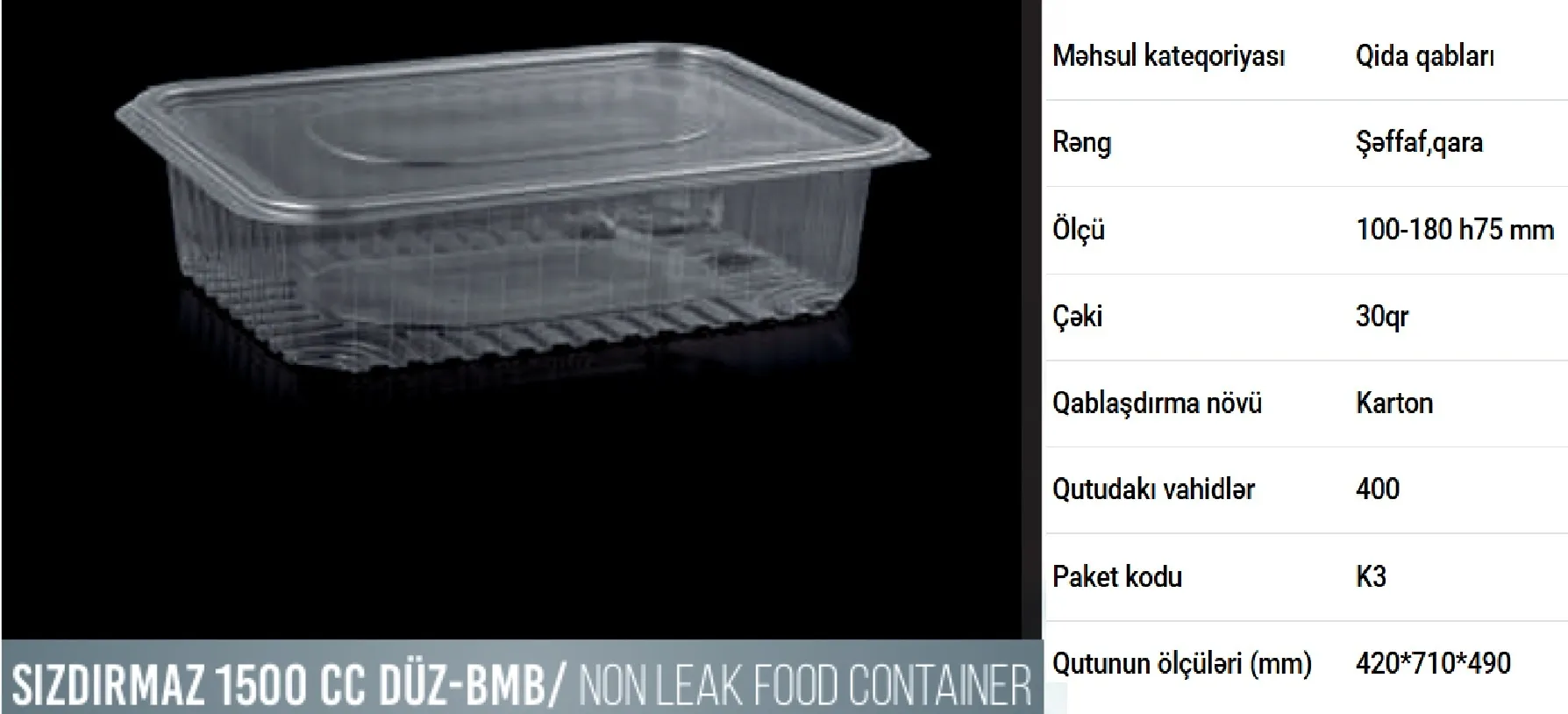Sızdırmaz plastik qablar — şəkil 10