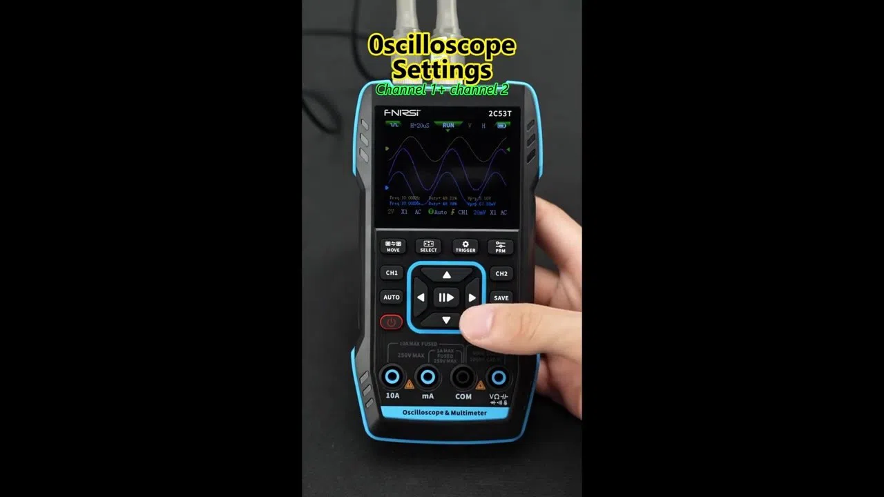 FNIRSI-2C53T Osiloskop, Multimetr və Siqnal Generator — şəkil 6