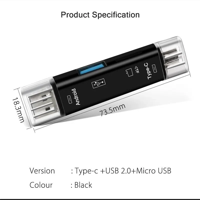 Multifunctional OTG Card Reader 5 in 1 — şəkil 10