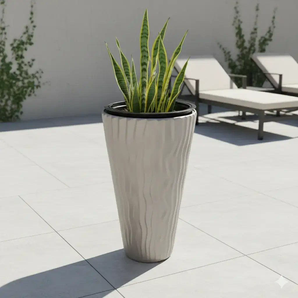Fiberglass dibçəklər, yüngül və davamlı bitki qabları — şəkil 16