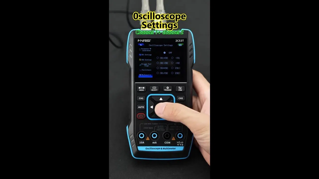 FNIRSI-2C53T Osiloskop, Multimetr və Siqnal Generator — şəkil 2