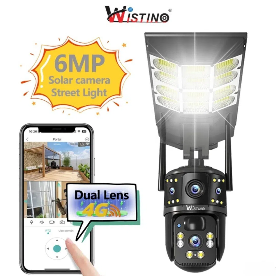 4G SIM kartlı solar 360° PTZ 12MP 4K təhlükəsizlik kamerası — şəkil 1
