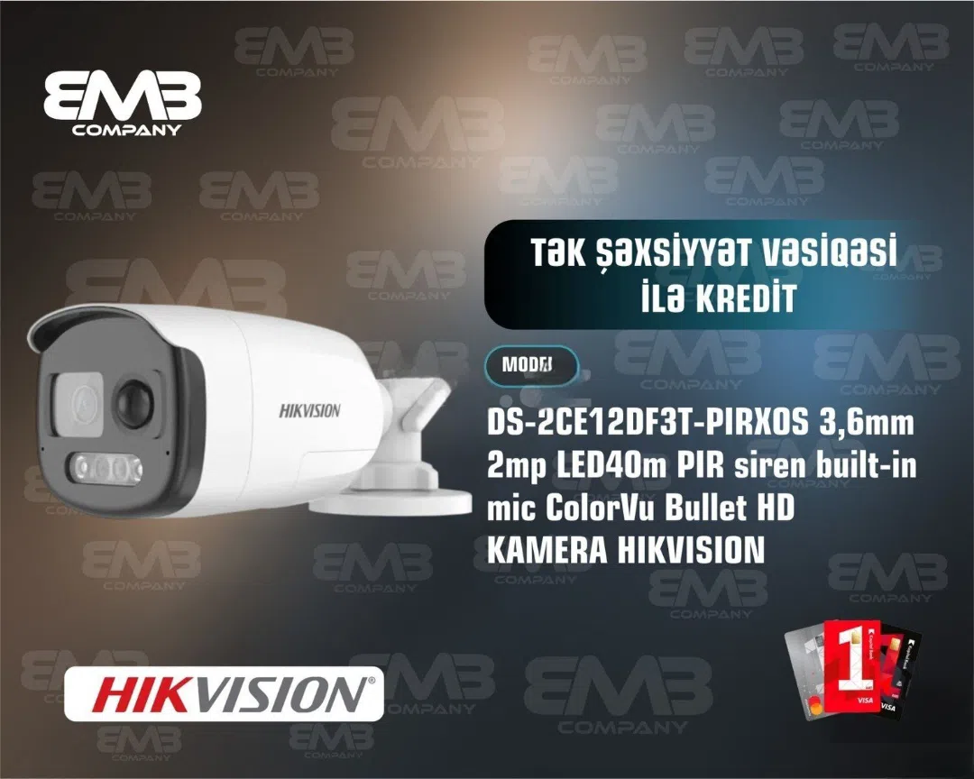 Təhlükəsizlik Kamerası - Hikvision DS-2CE12DF3T-PIRXOS